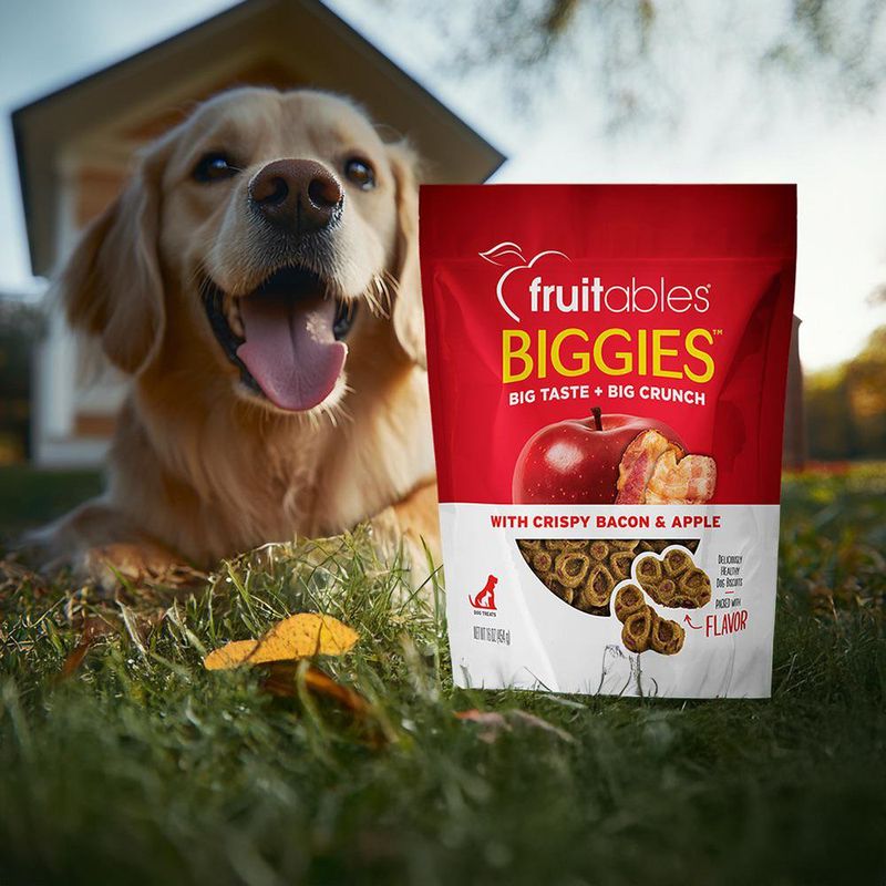 Galletas para Perro Adulto Todas las Razas Sabor Tocino Crujiente y Manzana