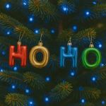 Adornos Letras Ho Ho Ho 8 Cm