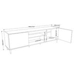 Rack Buffalo 2 Puertas Blanco 180X56Cm