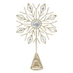 Punta para Árbol Copo de Nieve Dorado 24Cm