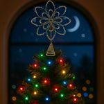 Punta para Árbol Flor Dorada 25 Cm