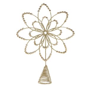 Punta para Árbol Flor Dorada 25 Cm