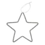 Estrella Navideña 20 Cm Plateada