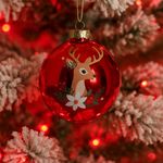 Set de 2 Bombas Navideñas Rojas Santa