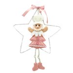 Estrella de Metal con Adorno Rosado