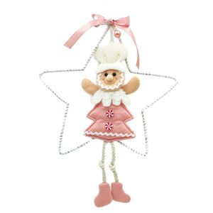 Estrella de Metal con Adorno Rosado