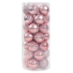 Set de 35 Bombas Navideñas 6 cm Color Rosado