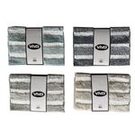 Set de 2 Alfombras para Baño Beige con Diseño a Rayas