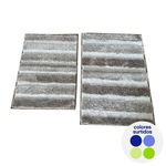 Set de 2 Alfombras para Baño Beige con Diseño a Rayas