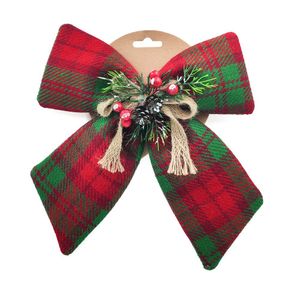 Moño Navideño Rojo y Verde 25 Cm