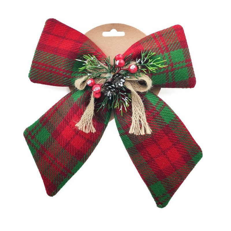 Moño Navideño Rojo y Verde 25 Cm