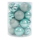 Set de 20 Bombas Navideñas Celeste 8Cm