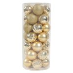 Set de 35 Bombas Navideñas 6 cm Color Dorado