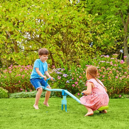 Juego de Subibaja Infantil para Jardín con Asiento Giratorio