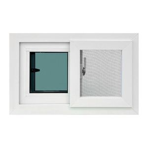 Ventana PVC S80+ Corrediza Low-E 60x40 cm Blanca con Cedazo