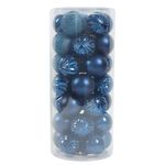 Set de 35 Bombas Navideñas Azules 6 Cm