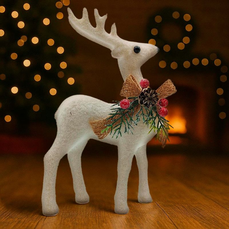 Reno Decorativo Blanco con Moño