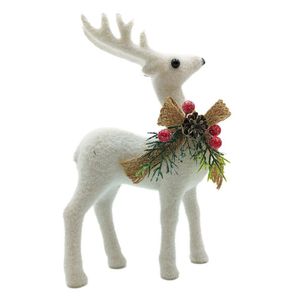 Reno Decorativo Blanco con Moño