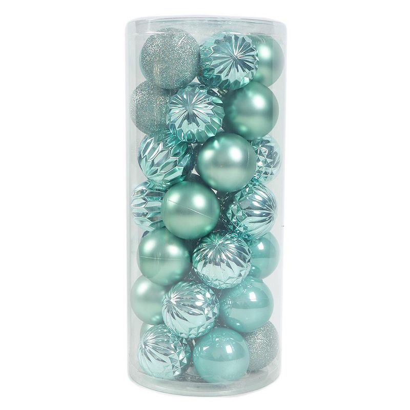 Set de 35 Bombas Navideñas 6 cm Color Verde Claro