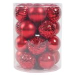 Set de 20 Bombas Navideñas Rojas 8Cm