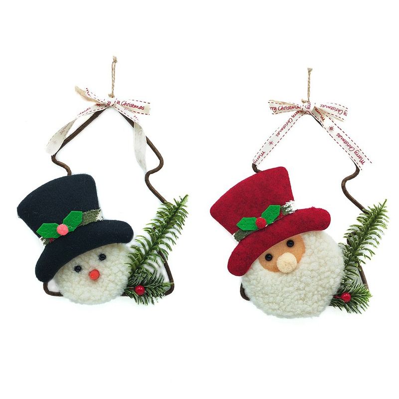 Set Santa y Frosty con Aro Metal 21 Cm