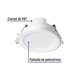 Lámpara LED Circular Empotrable Luz De Día 5 W - Volteck