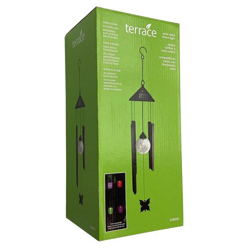 Colgante Solar Negro Tipo Campanilla 29 Plg
