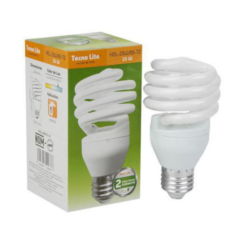 Bombilla Fluorescente Luz De Día Base E27 De 23 W - Tecnolite