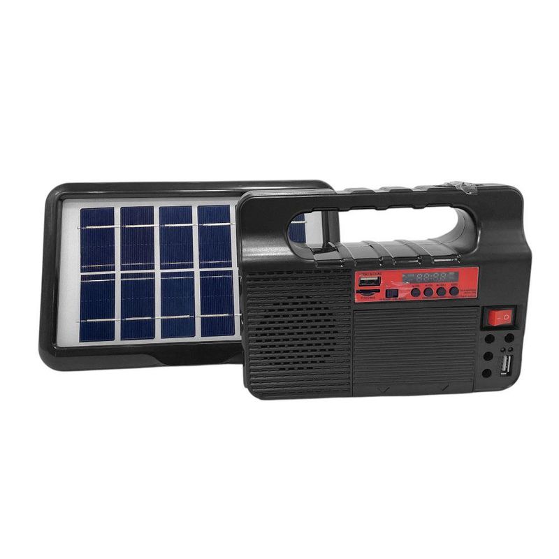 Lámpara de Trabajo y Bocina con Panel Solar