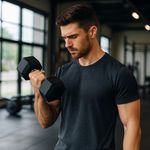 Mancuerna de Acero con Cubierta de Caucho 25 Libras