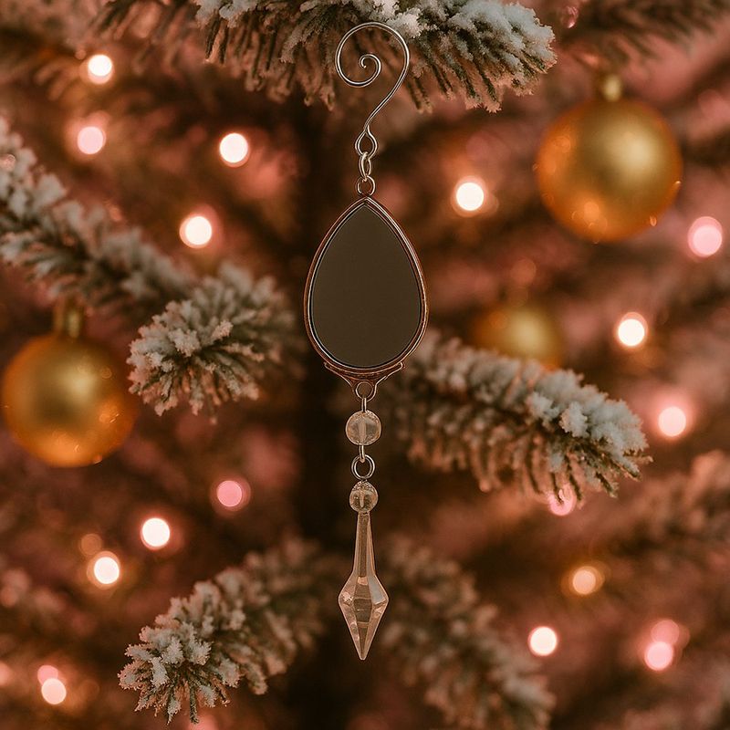 Espejo Gota Rosa Dorado