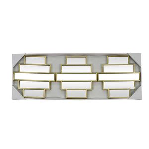 Set de 3 Espejos Diseño Rectángulos Dorados