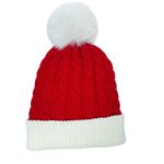 Gorro Infantil Rojo con Pompón Blanco