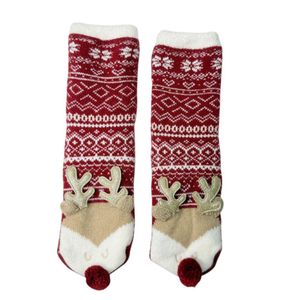Calcetas con Diseño Navideño de Reno