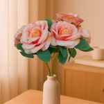 Ramo de Rosas Decorativas Rosado 45 Cm