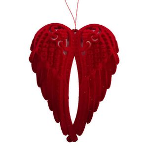 Alas Decorativas Rojas con Acabado Aterciopelado