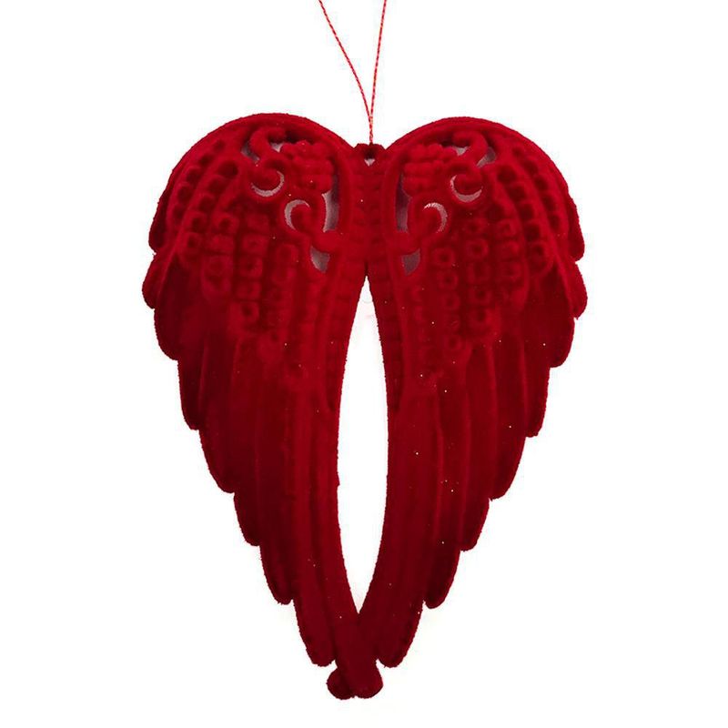 Alas Decorativas Rojas con Acabado Aterciopelado