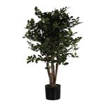 Planta Decorativa Artificial Follaje Verde Oscuro