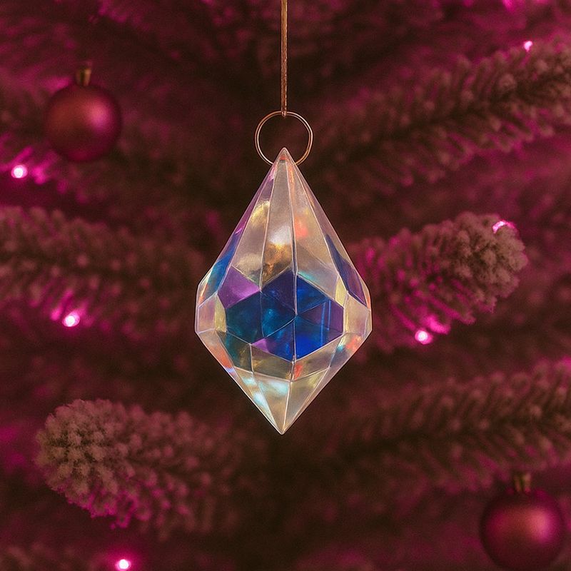 Adorno Colgante Diamante Transparente