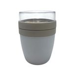 Contenedor para Comida con Tapa Gris