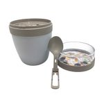 Contenedor para Comida con Tapa Gris