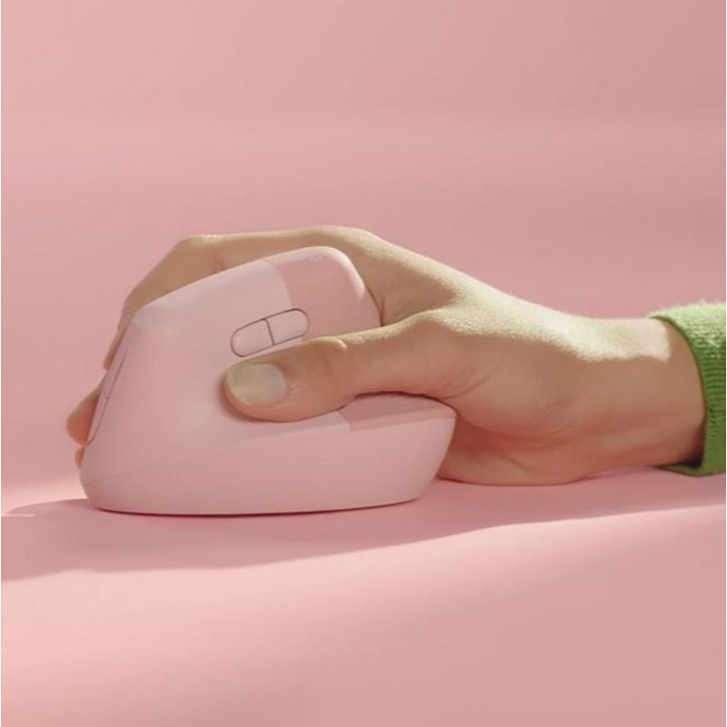 Mouse Ergonómico Vertical Rosado - Logitech