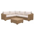 Set Esquinero Lizzy Beige de 4 Pzas Tipo Ratán