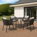 Set de Comedor Color Negro 5 Piezas