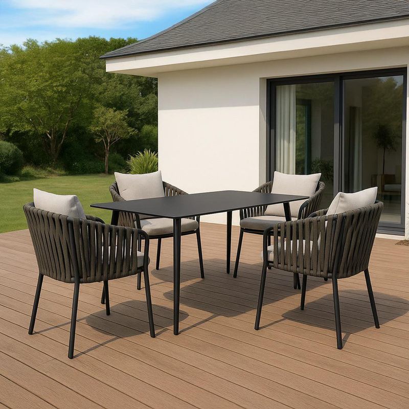 Set de Comedor Color Negro 5 Piezas