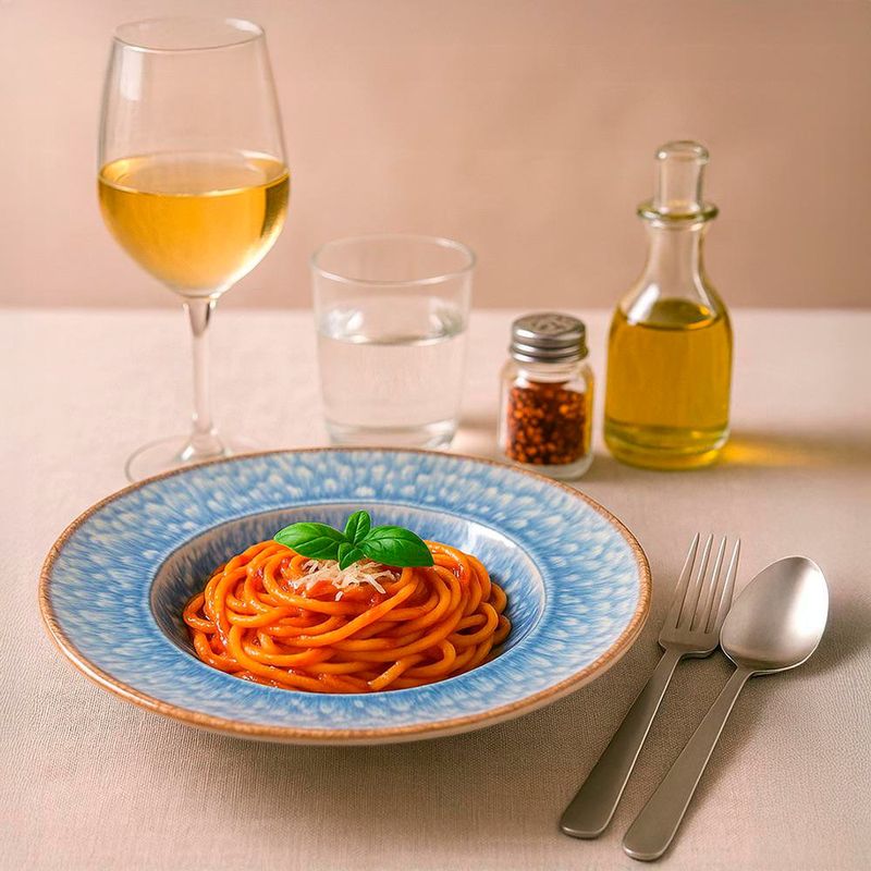 Plato para Pasta Frost Azul