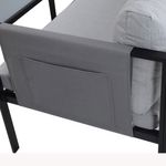 Set Esquinero Otto de 4 Piezas Negro con Cojines Grises