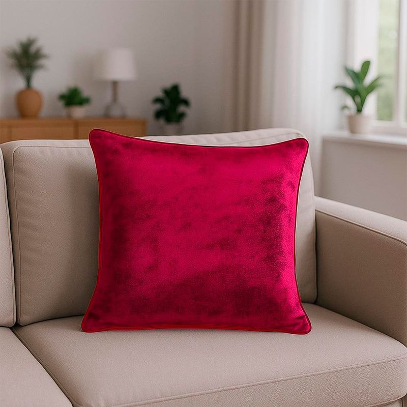 Cojín Relleno Decorativo Cuadrado Rojo 40 x 40 Cm