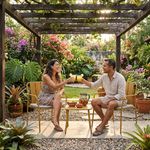 Set Relax Café Con Sillones Y Mesa Acero 3 Pzas.