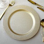 Plato Redondo Base Decorativo Plateado